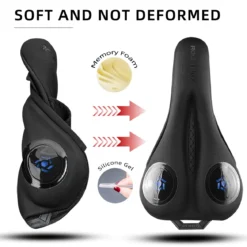 ROCKBROS Gel Bike Seat Cushion Padded Narrow Cover for Peloton Spin Bikes