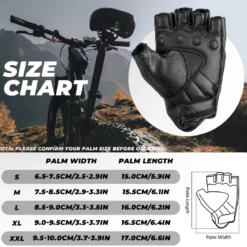 ROCKBROS Half-Finger Gel Padded Cycling Gloves Shock-Absorbing for Men Women