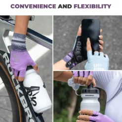 ROCKBROS Half-Finger Women Cycling Gloves Summer Gradient
