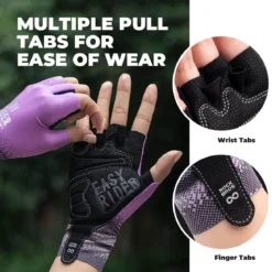 ROCKBROS Half-Finger Women Cycling Gloves Summer Gradient