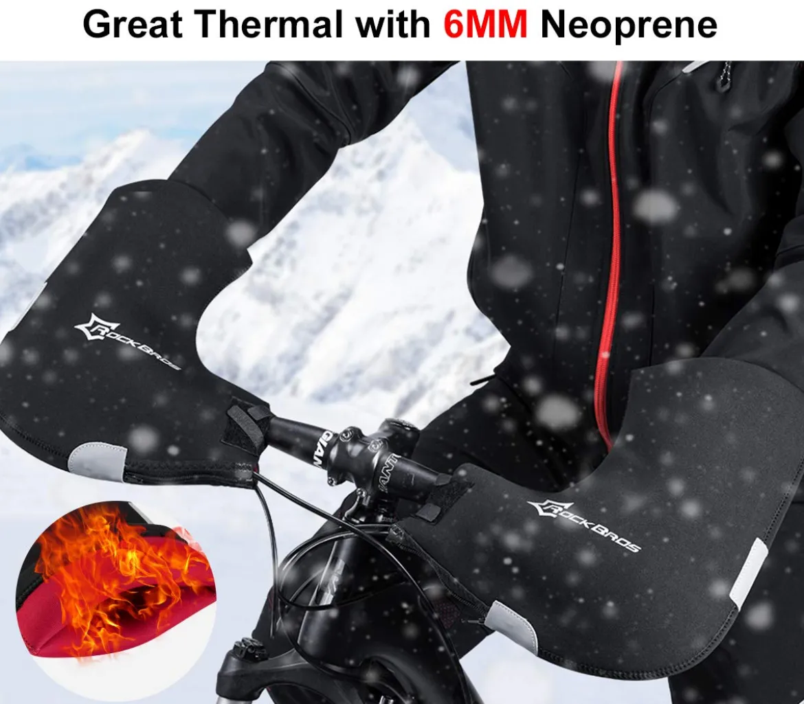 ROCKBROS Handlebar Mittens - Cold Weather Windproof MTB Bar Covers
