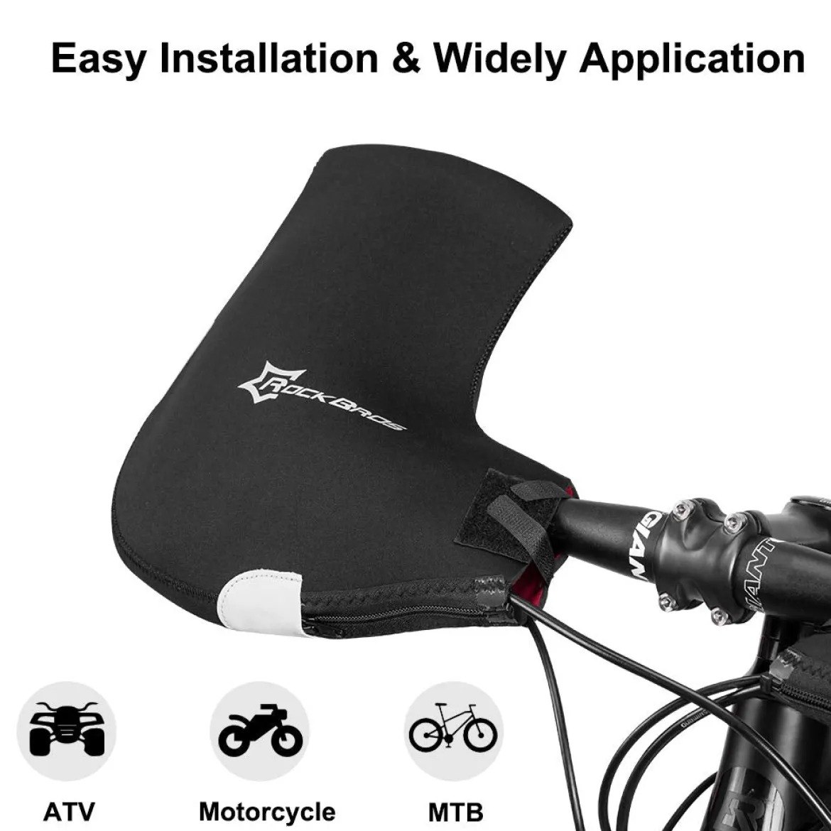 ROCKBROS Handlebar Mittens - Cold Weather Windproof MTB Bar Covers