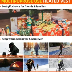 ROCKBROS Heated Vest – Fast Heating, 5 Zones, Unisex, Washable