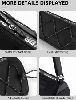 ROCKBROS 1.5L Bike Handlebar Bag - Reflective Front Handlebar Bag for MTB Road Bikes