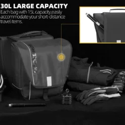 ROCKBROS 30L Bike Rear Rack Panniers Bags for Bicycles Waterproof