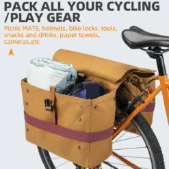 ROCKBROS 27L Expandable Bike Pannier Bag with Shoulder Strap for Various Bikes