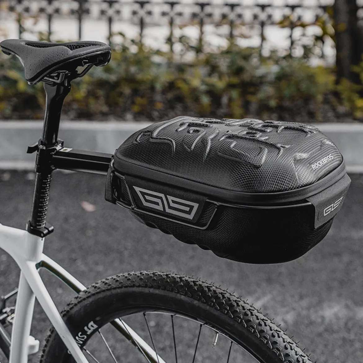 ROCKBROS 12L Hard Shell Rainproof MTB Road Bike Saddle Rear Rack Bag with Bike Cargo Rack