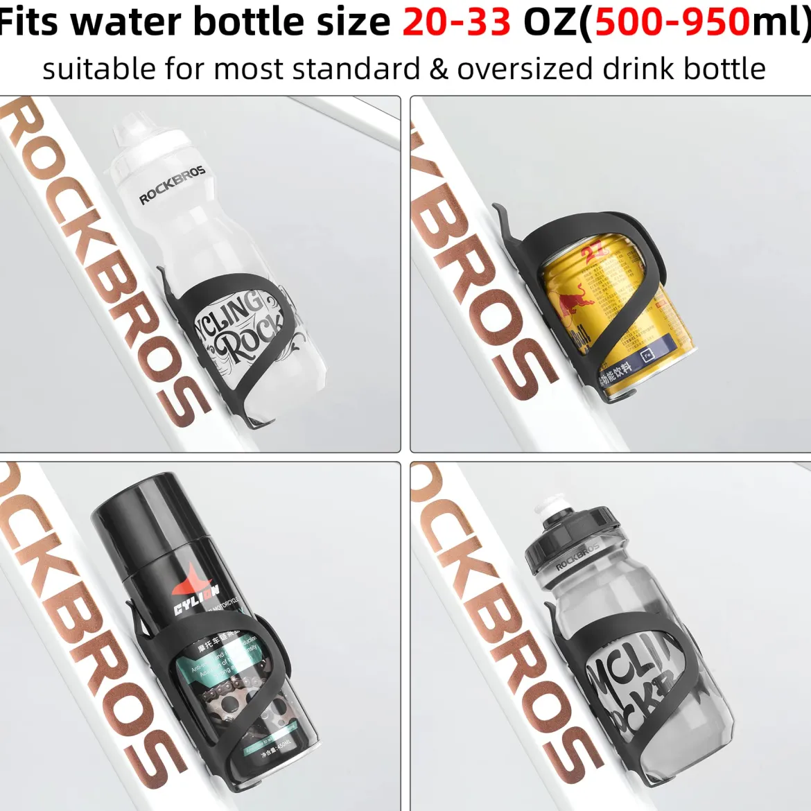 ROCKBROS Lightweight Alloy Aluminum Bike Water Bottle Cage - Secure Hold Bicycle Bottle Bracket