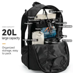 ROCKBROS Lightweight 20L Multi-functional Backpack for Travel, Hiking, and Daily Use