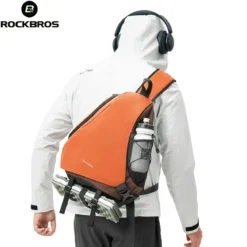 ROCKBROS 11.5L Sling Crossbody Backpack Shoulder Magnetic Buckle Travel Bag
