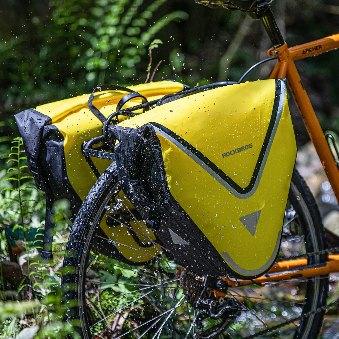 ROCKBROS 20L Triangle Waterproof Bike Rear Rack Pannier Bag for Grocery Touring Cycling