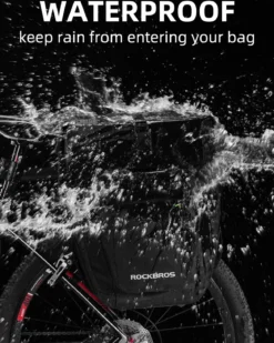 ROCKBROS 27L Waterproof Bike Pannier Bag Grocery Touring Cycling Large Capacity Rear Rack Bag