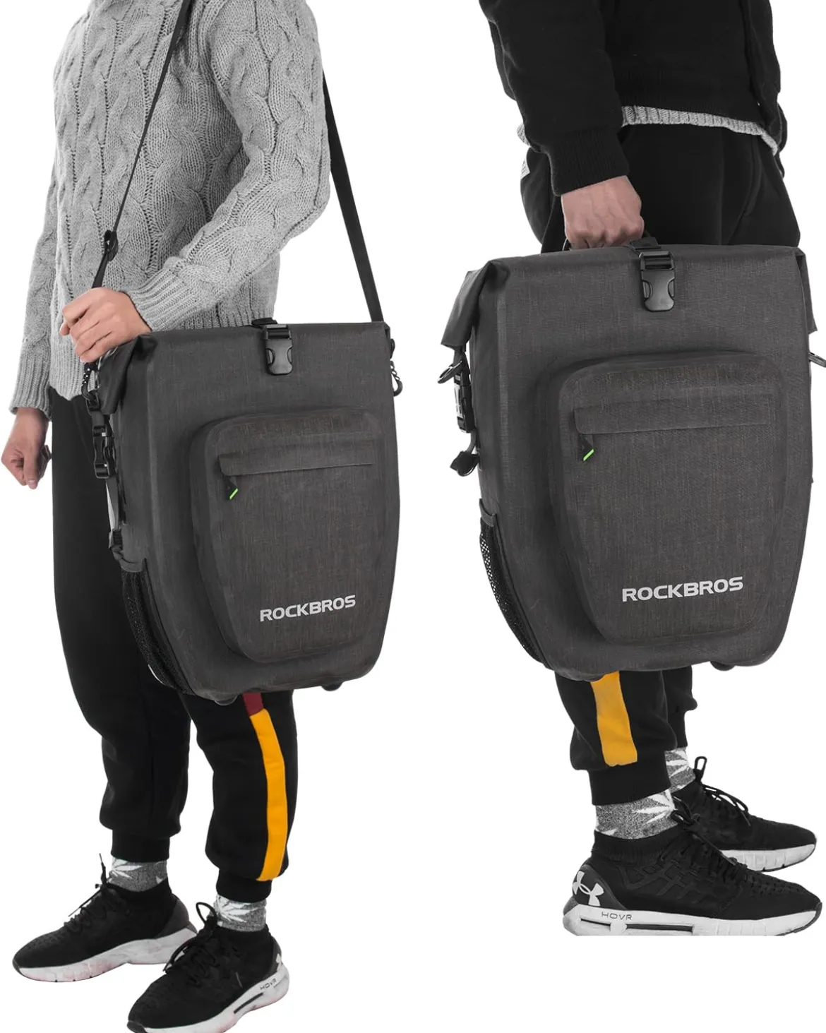 ROCKBROS 27L Waterproof Bike Pannier Bag Grocery Touring Cycling Large Capacity Rear Rack Bag
