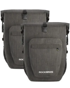 ROCKBROS 27L Waterproof Bike Pannier Bag Grocery Touring Cycling Large Capacity Rear Rack Bag