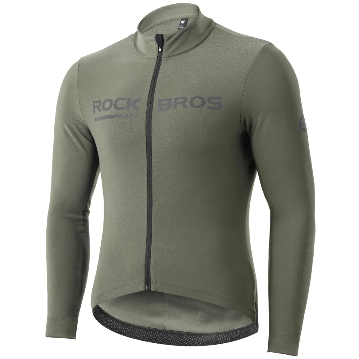 ROCKBROS Men's Long Sleeve Cycling Jersey with full zipper rear pockets perfect fit for outdoor sports
