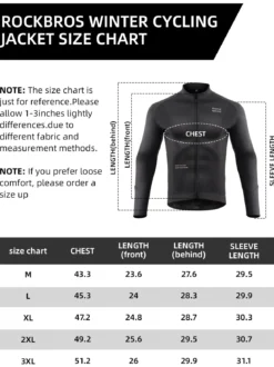 ROCKBROS Men’s Winter Cycling Jacket Thermal Windproof Softshell for Road MTB