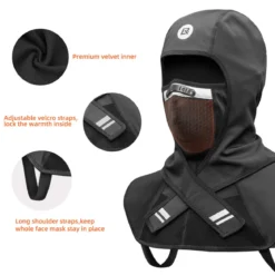 ROCKBROS Men Windproof Thermal Fleece Balaclava Ski Mask Winter Cycling Motorcycle Gear