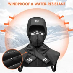 ROCKBROS Men Windproof Thermal Fleece Balaclava Ski Mask Winter Cycling Motorcycle Gear