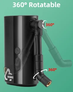 ROCKBROS Mini Bike Tire Pump 150PSI Fast Inflate Auto-Shutoff Digital Gauge