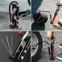 ROCKBROS Mini Portable Bike Pump with Hidden Gauge 220PSI