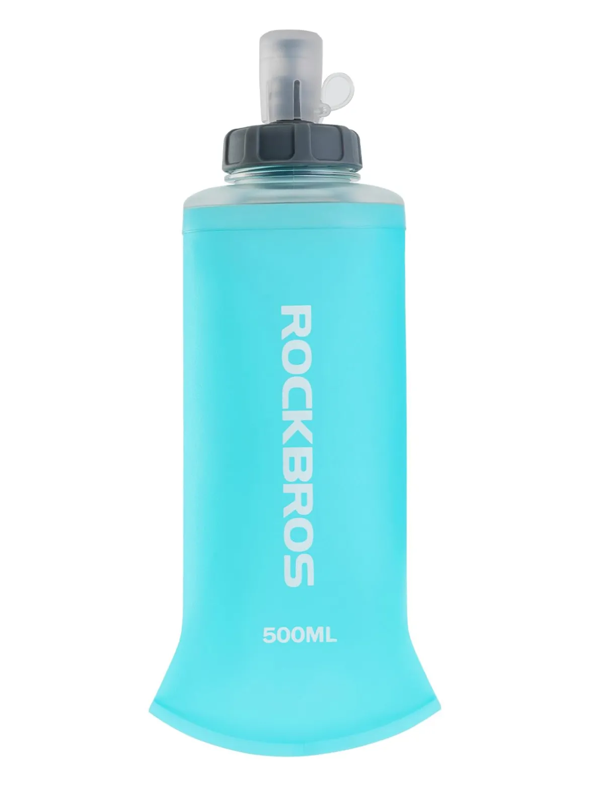 ROCKBROS 500ml Collapsible Soft Flask Flexible Water Bottle for Running, Hiking, Cycling Skiing