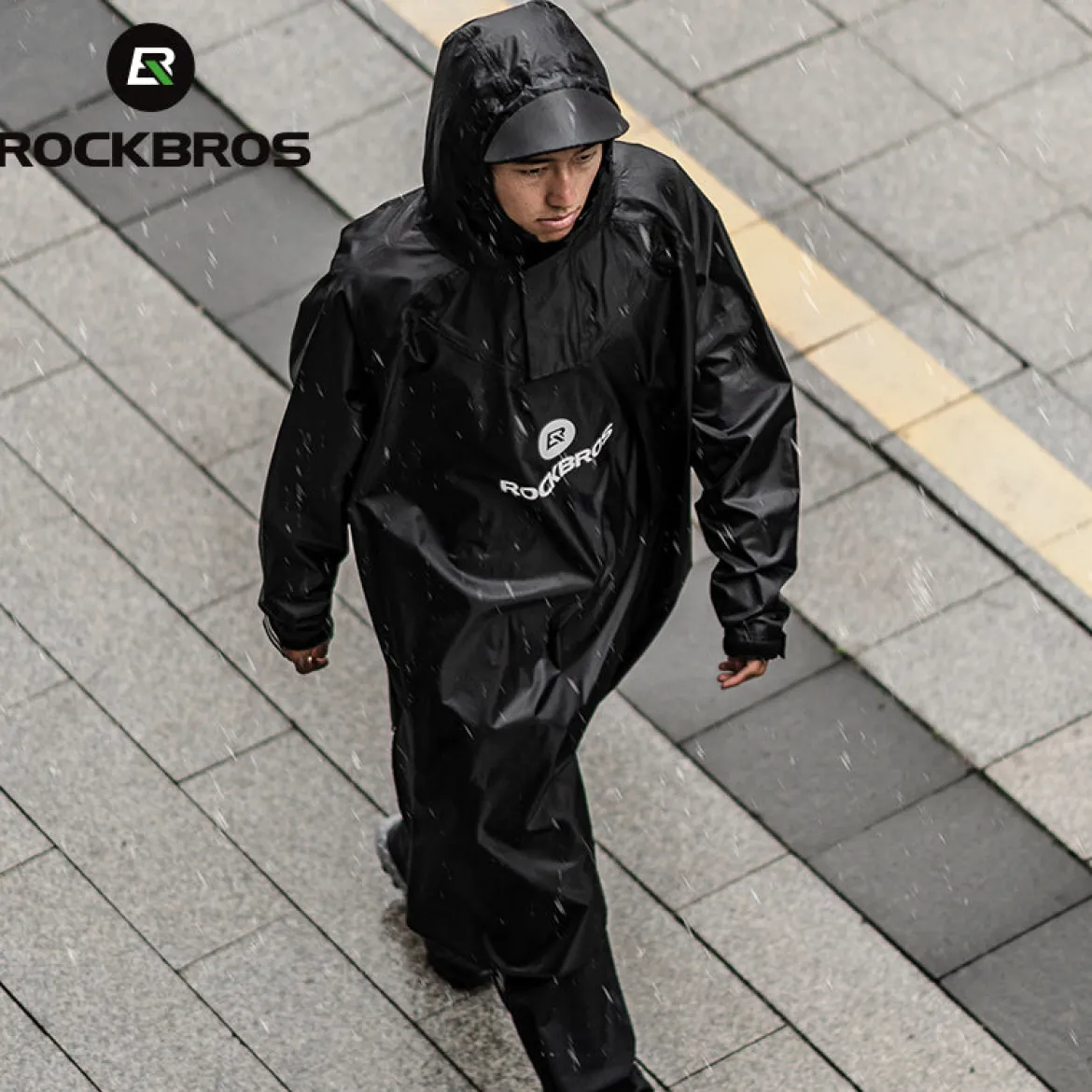 ROCKBROS Motorcycle Cycling Raincoat Hiking Outdoor Poncho Waterproof Cloak