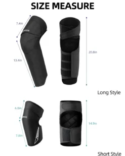 ROCKBROS Motorcycle Knee Pad Winter Leg Warmer with EVA Protector, Windproof for Skiing