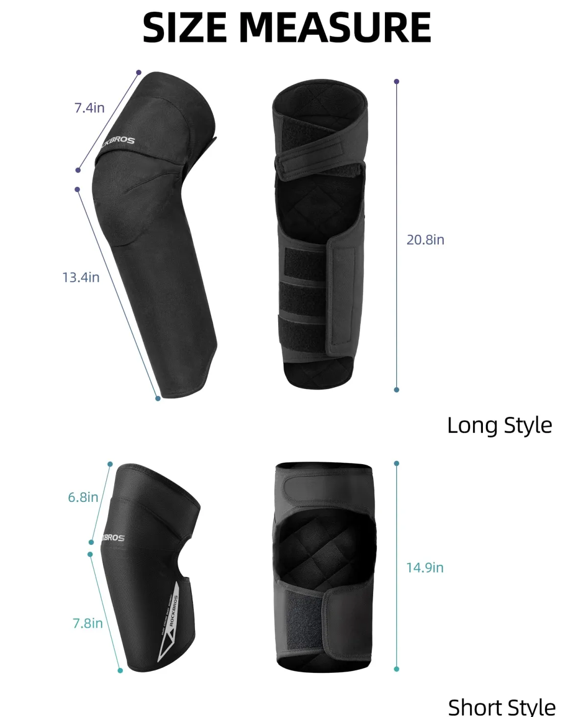 ROCKBROS Motorcycle Knee Pad Winter Leg Warmer with EVA Protector, Windproof for Skiing