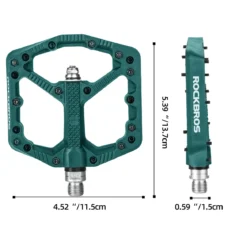 ROCKBROS Mountain Bike Pedals Flat MTB Pedals Nylon Fiber Bicycle Platform Pedals