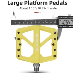 ROCKBROS Mountain Bike Pedals Lightweight Nylon DU Bearing 9/16