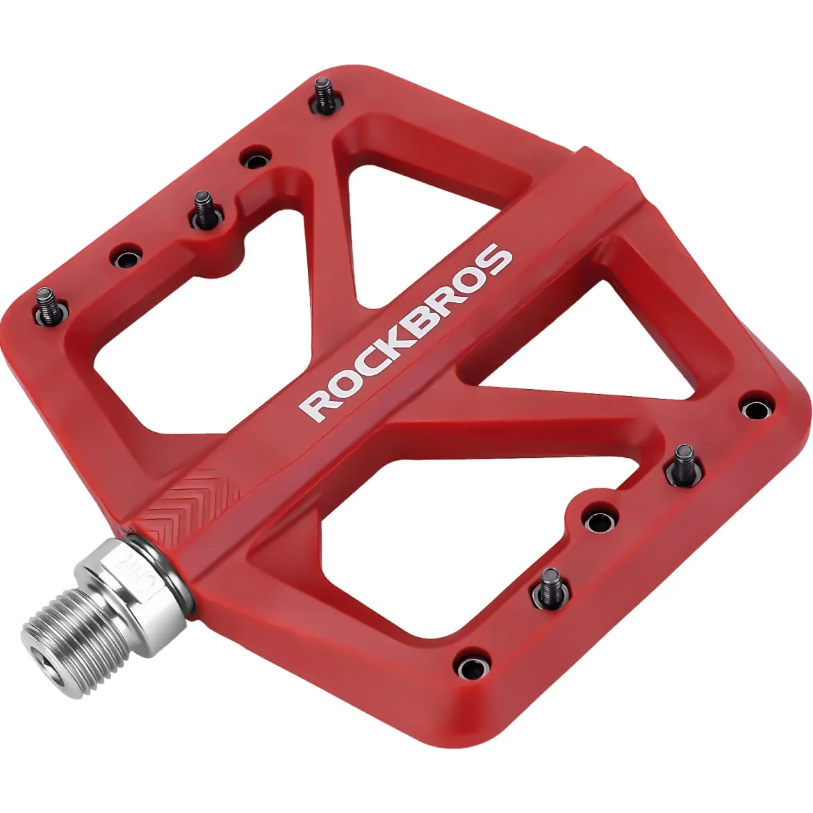 ROCKBROS Mountain Bike Pedals Lightweight Nylon DU Bearing 9/16" MTB Flat Bike Pedals