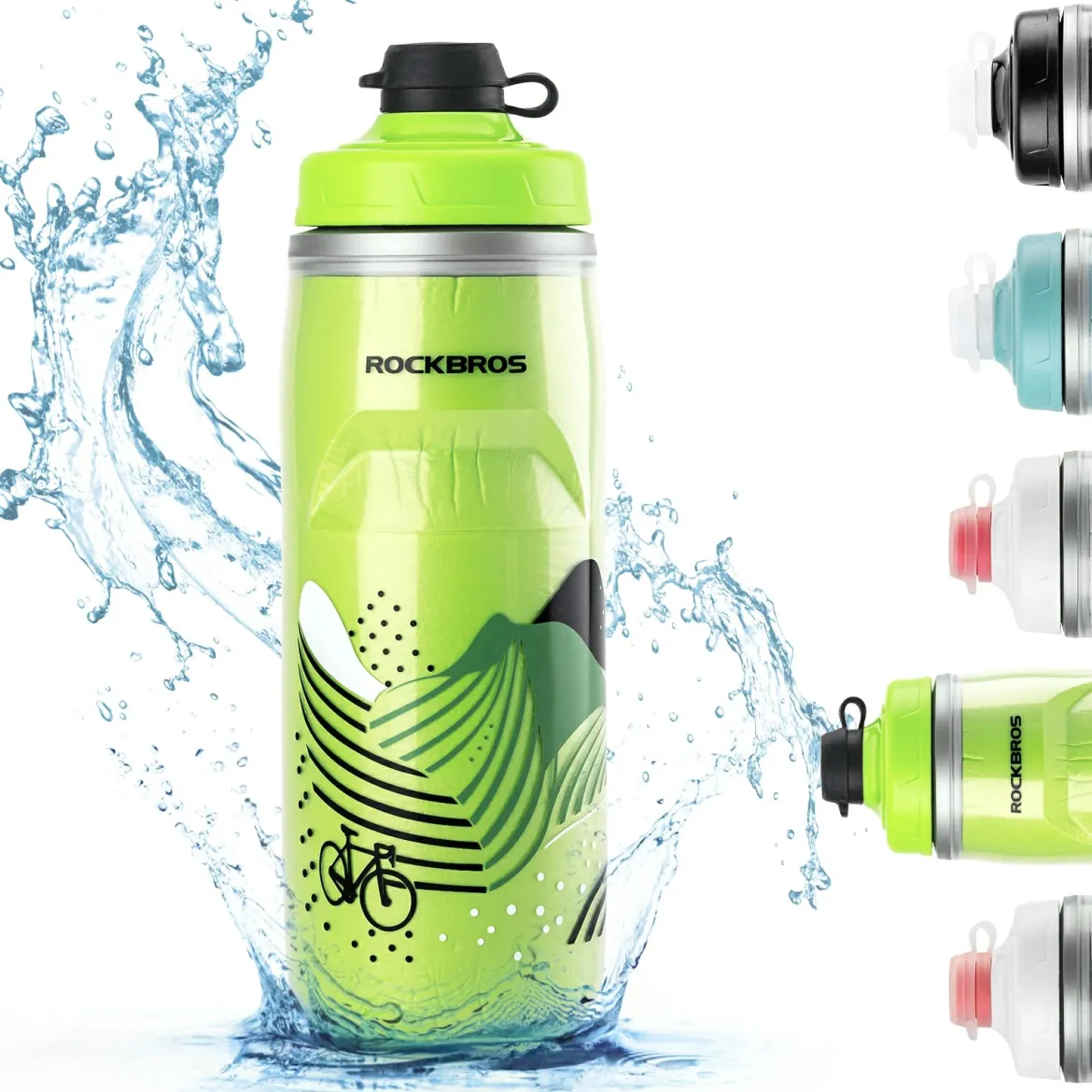 ROCKBROS 21OZ Insulated Bike Water Bottle