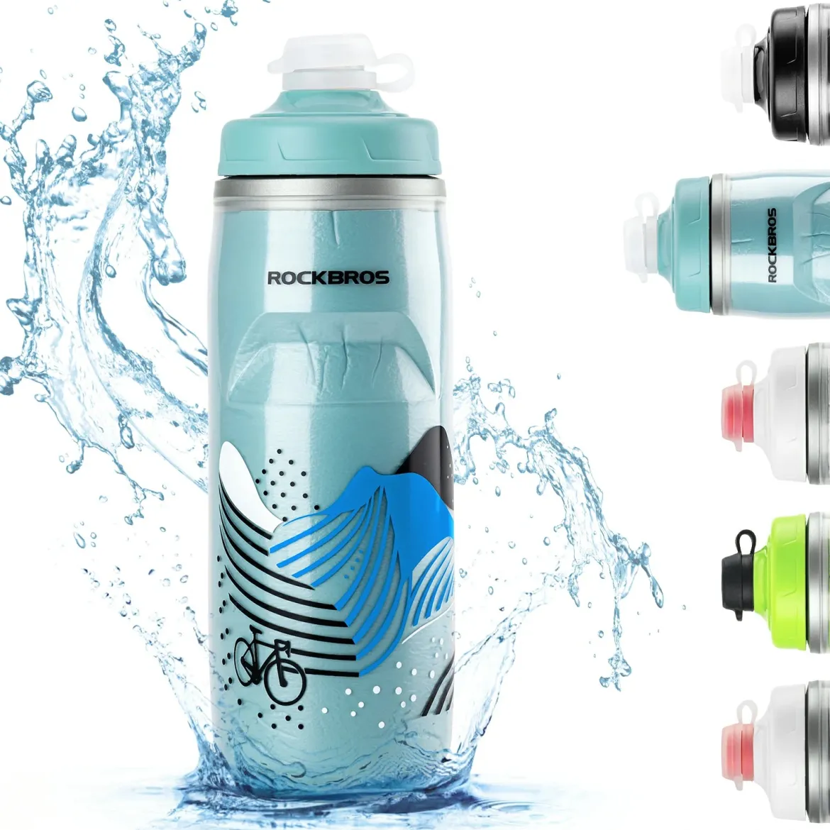 ROCKBROS 21OZ Insulated Bike Water Bottle