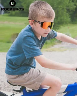 ROCKBROS Polarized Youth Kids UV400 Cycling Sports Sunglasses for Boys Girls Age 8-14