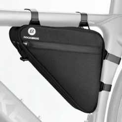 ROCKBROS Reflective Bike Frame Bag with Mesh Side Pockets, 1.5L