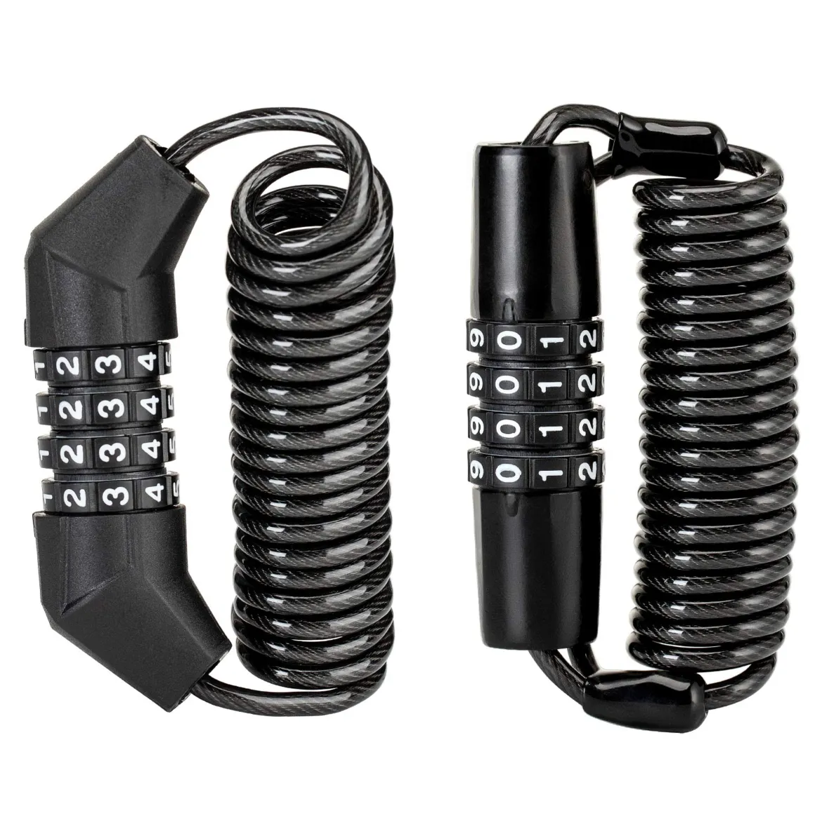 ROCKBROS Retractable Luggage Helmet Lock 4 Digit Little Black, 2Pcs