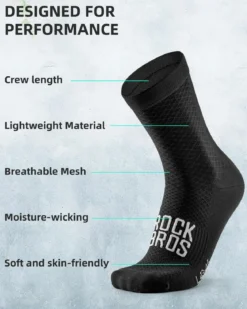 ROCKBROS Road to Sky Cycling Wicking Bike Socks for Men Women