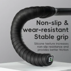 ROCKBROS Silicone PU Bicycle Handlebar Tape Soft Breathable Road Bike Tape Shock-absorption Anti-Slip Gravel Bicycle Handlebar Wrap Drop Bar Belt