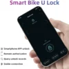ROCKBROS Smart Bike U Lock with Fingerprint and App Control Waterproof