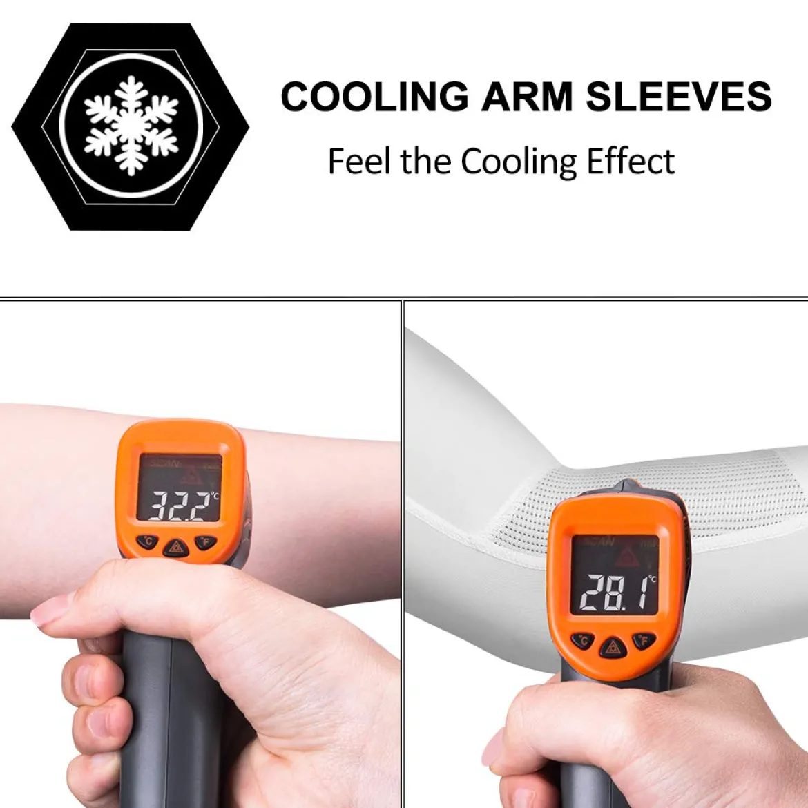 ROCKBROS Sun Protection Arm Sleeves Cooling for Running Golf Fishing Cycling