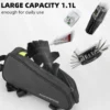 ROCKBROS Top Tube Bike Bag Bike Frame Bag Pouch Pack Cycling Accessories Fit 6.5”
