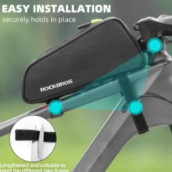 ROCKBROS Top Tube Bike Bag Bike Frame Bag Pouch Pack Cycling Accessories Fit 6.5”