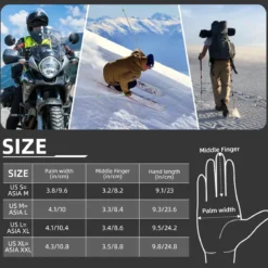 ROCKBROS Touchscreen Motorcycle Gloves, Full Finger Gear with Hard Carbon Fiber Shell