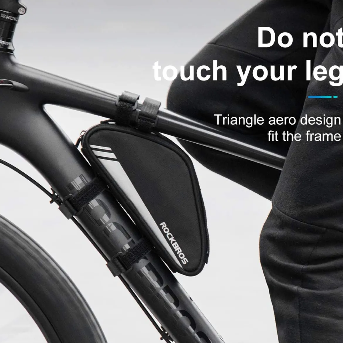 ROCKBROS Triangle Bike Frame Bag 0.7L Road & Mountain Bike Storage Pouch