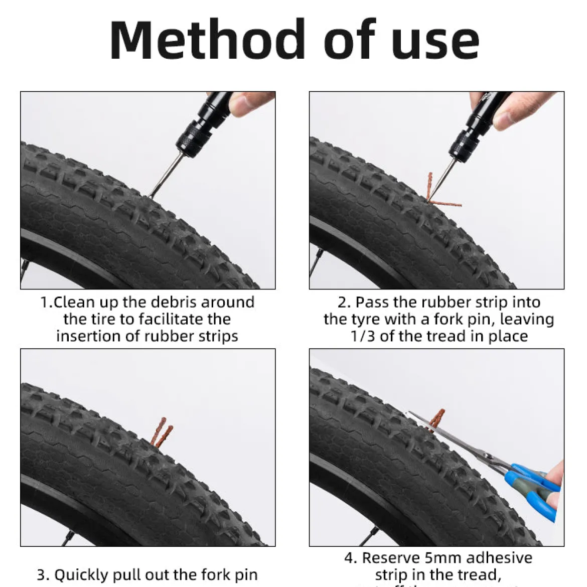 ROCKBROS Vacuum Aluminum Alloy Tire Repair Tool Compact Portable