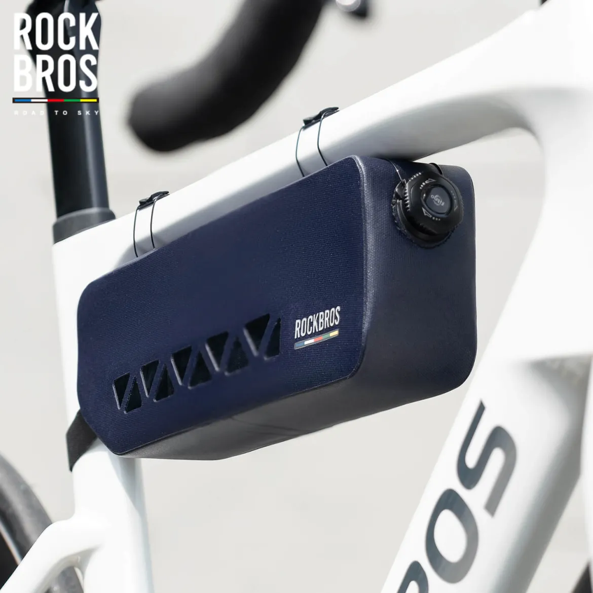 ROCKBROS 100% Waterproof Bike Frame Bag 1.7L Road-to-Sky