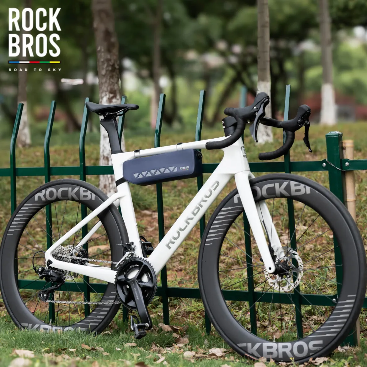 ROCKBROS 100% Waterproof Bike Frame Bag 1.7L Road-to-Sky