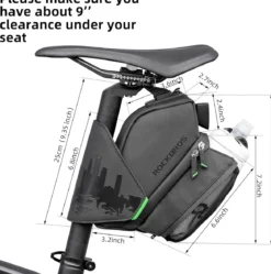 ROCKBROS Waterproof Bike Saddle Bag with Water Bottle Holder