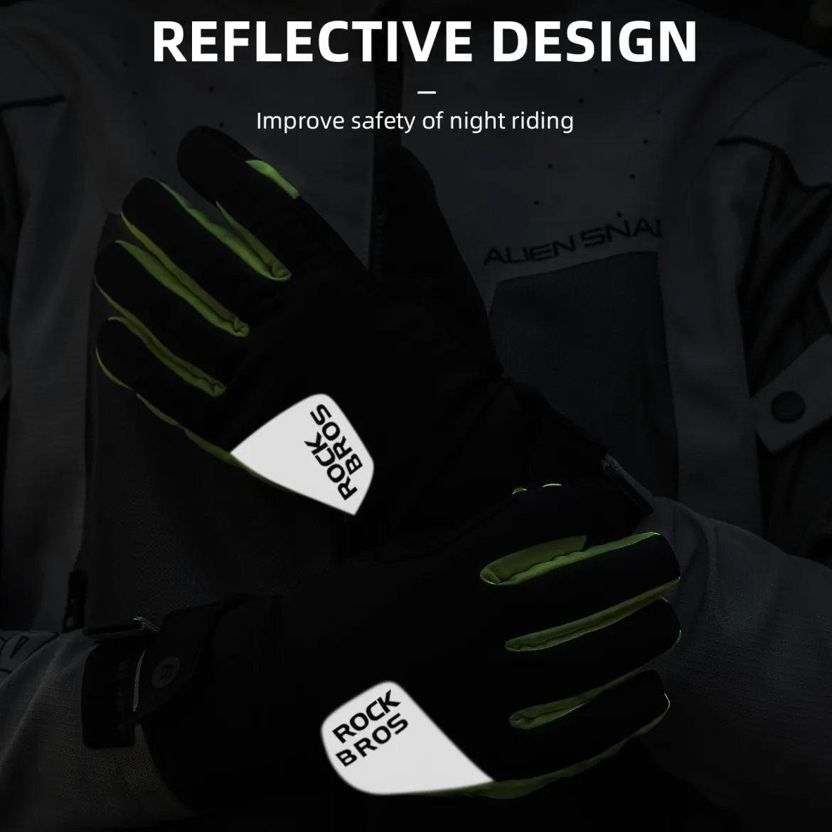 ROCKBROS Windproof Winter Cycling Padded Thermal Gloves for Men Women