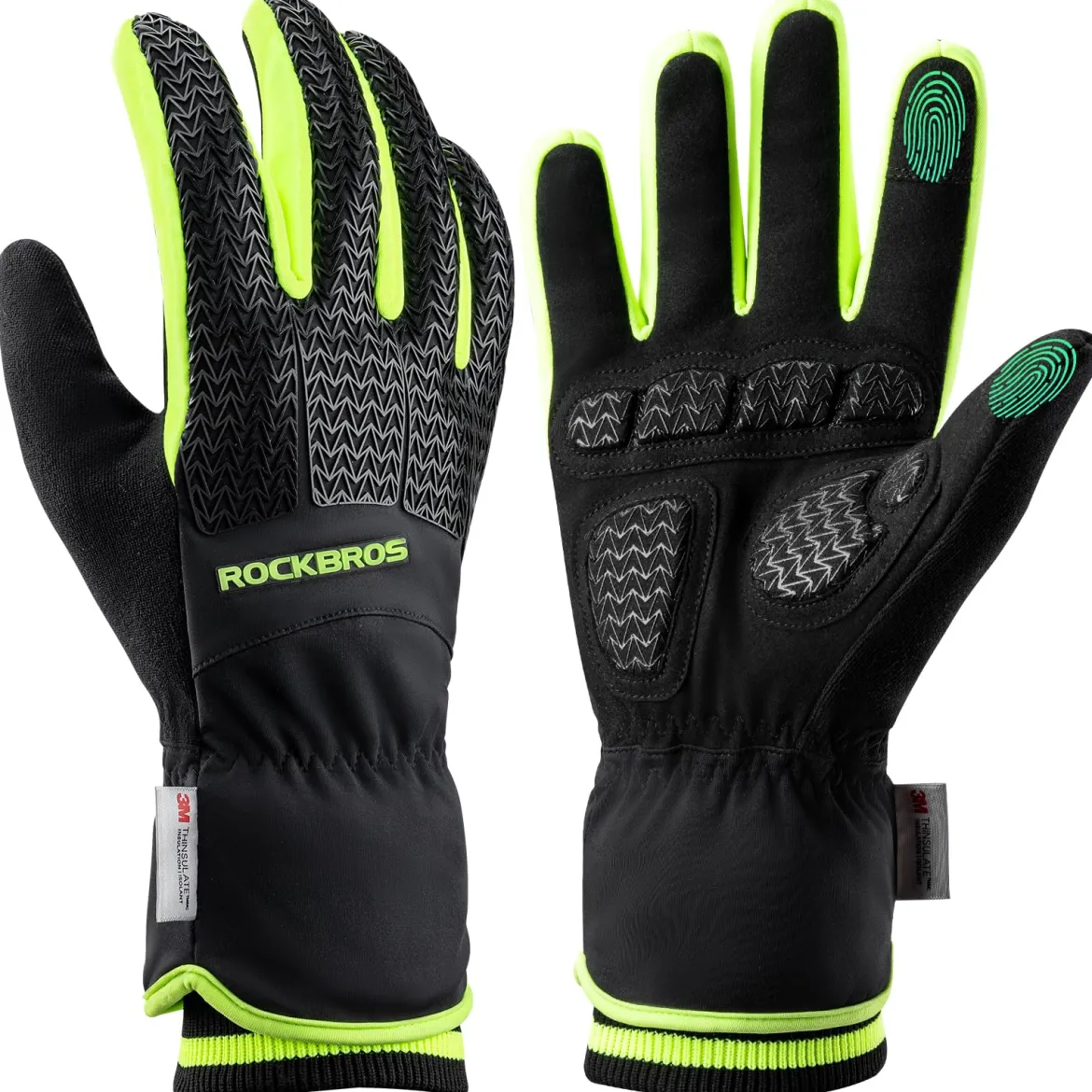 ROCKBROS Winter Cycling Gloves, Windproof Thermal Touchscreen Gloves for Men Women